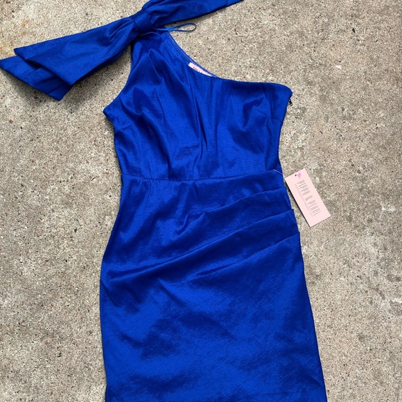 Parker Dresses & Skirts - Parker One-Shoulder Cobalt Blue Sheath Dress